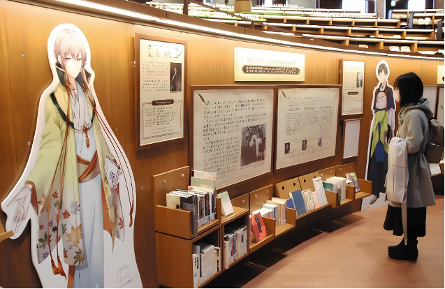 縣立圖書館與人氣遊戲的合作展覽。